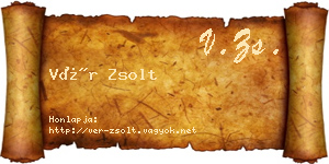 Vér Zsolt névjegykártya